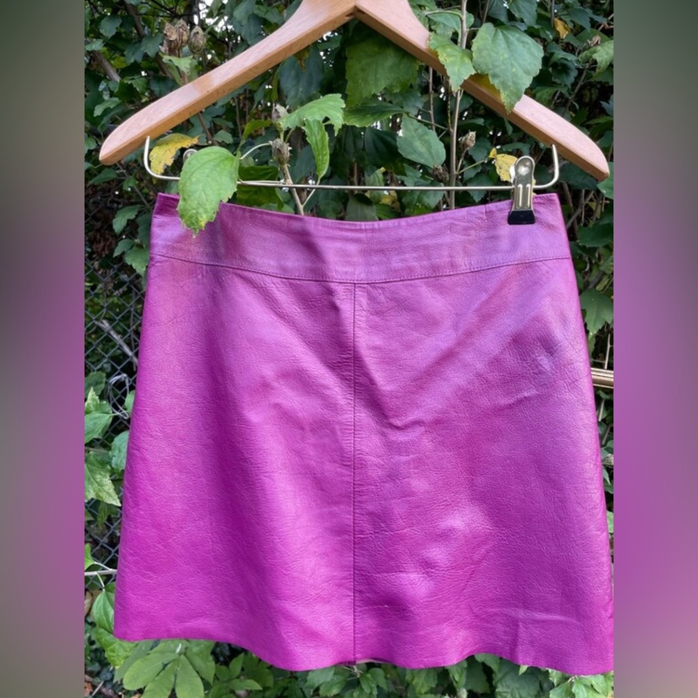 BCBGMaxAzria Leather Violet Skirt